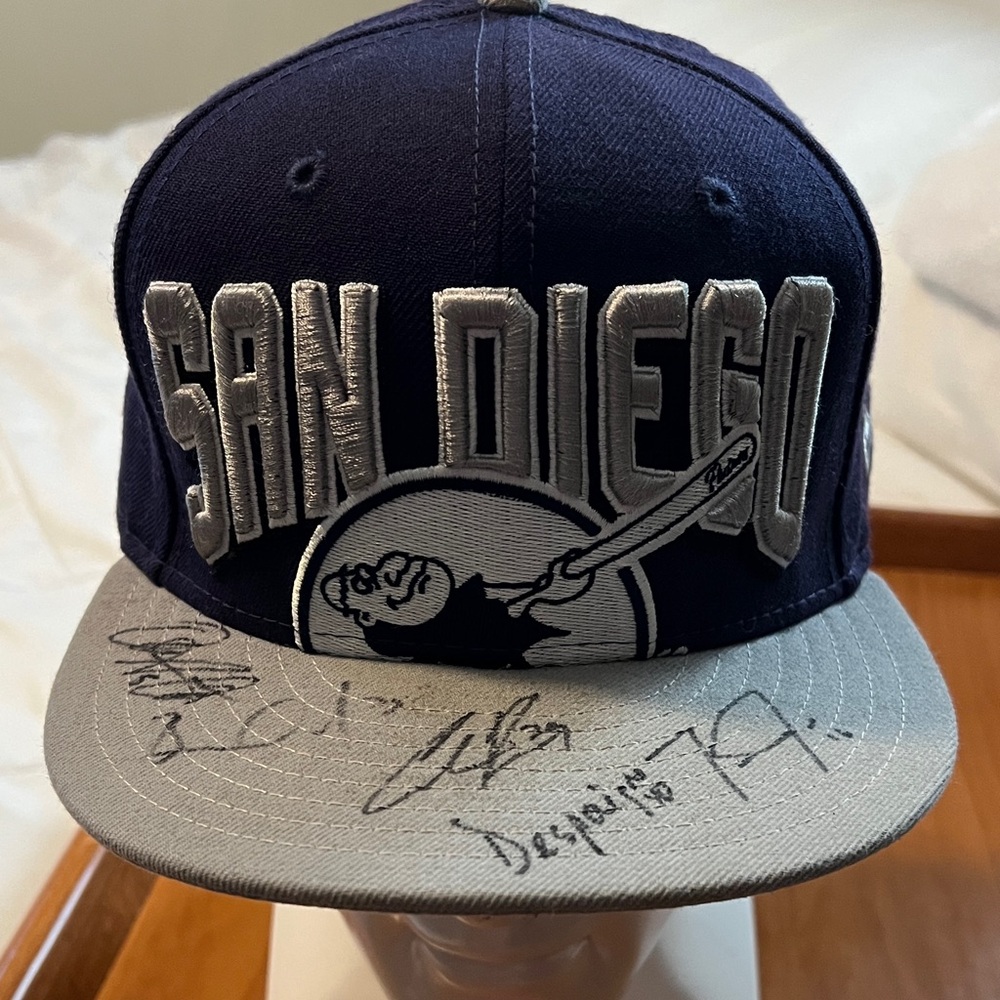 San Diego Navy and Gray Snapback Hat with Embroidered Logo